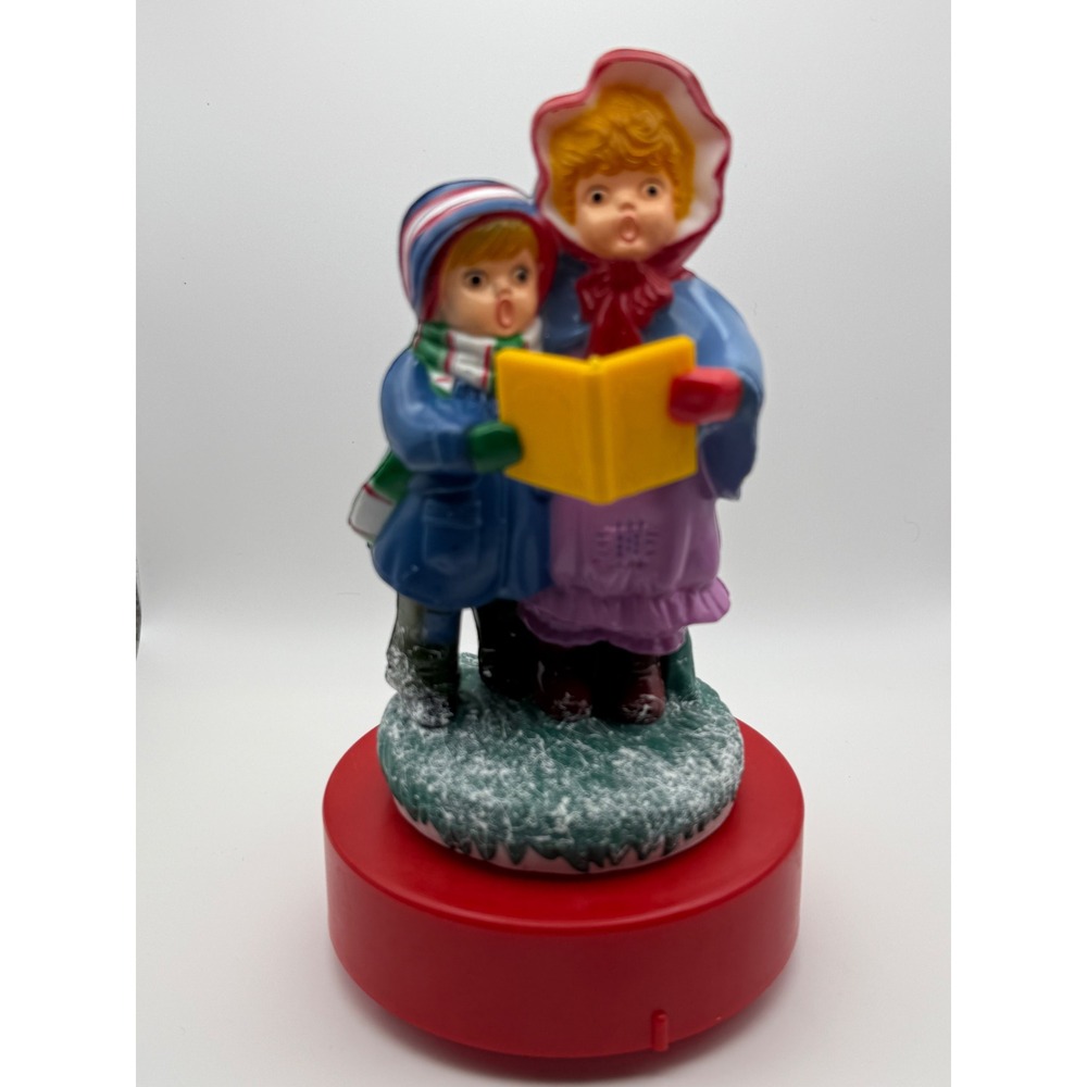 Vintage Christmas Music Box Christmas Carolers Jingle Bells EUC H128